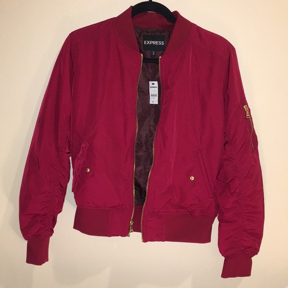 Express Red Bomber Jacket | Poshmark
